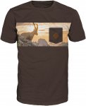 Alprausch M Alpsteibock T-shirt Braun | Größe XL | Herren Kurzarm-Shirt