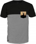 Alprausch M Hirsch Heiri T-shirt Colorblock / Grau | Größe XL | Herren Kurzarm