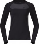 Bergans Cecilie Wool Long Sleeve Schwarz | Größe XL | Damen Langarm-Shirt