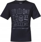 Bergans Graphic Wool M Tee Blau | Größe XXL | Herren Kurzarm-Shirt