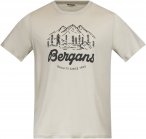 Bergans Graphic Wool M Tee Grau | Herren Kurzarm-Shirt