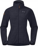 Bergans Hareid Fleece W Jacket Nohood Blau | Größe XL | Damen Anorak
