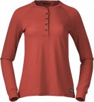 Bergans Lysebu Wool W Henley Orange | Größe XL | Damen Langarm-Shirt