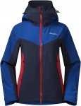 Bergans Oppdal Insulated W Jacket Colorblock / Blau / Rot | Größe XS | Damen S