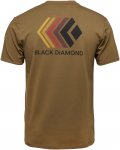 Black Diamond M Faded Tee Braun | Größe XS | Herren Kurzarm-Shirt