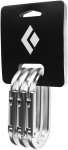 Black Diamond Oval Keylock Carabiner 3-pack Grau | Größe One Size |  Kletterzu