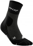 Cep M Hiking Compression Merino Mid Cut Socks Grau / Schwarz | Größe V | Herre
