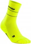 Cep W Reflective Compression Mid Cut Socks Gelb | Damen Kompressionssocken