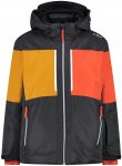 Cmp Boys Jacket Snaps Hood Twill Colorblock / Grau / Orange | Größe 128 | Jung