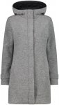 Cmp W Coat Fix Hood Wooltech Grau | Größe 40 | Damen Parka