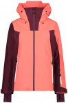 Cmp W Jacket Fix Hood Pl Pongee Jacquard Colorblock / Pink / Rot | Größe 44 | 