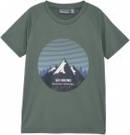 Color Kids Boys T-shirt With Print Short Sleeve Grün | Größe 128 | Jungen Kur