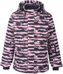 Color Kids Girls Ski Jacket Aop 4 Gestreift / Pink | Größe 104 | Mädchen Ski-