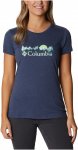 Columbia W Daisy Days Short-Sleeve Graphic Tee Blau | Größe XS | Damen T-Shirt