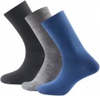 Devold Daily Merino Light Sock 3-pack Blau / Grau / Schwarz | Größe 41 - 46 | 