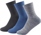 Devold Daily Merino Medium Sock 3-pack Blau / Grau / Schwarz | Größe 36 - 40 |