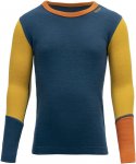 Devold Expedition Merino Shirt Kid Colorblock | Größe 8 | Kinder Langarm-Shirt