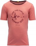 Devold Force Tee Kid Pink | Größe 6 | Kinder Kurzarm-Shirt