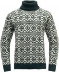 Devold Hoddevik Wool High Neck Grün / Weiß | Größe XL |  Sweater