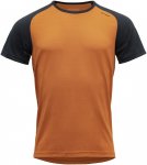 Devold M Jakta Merino 200 T-shirt Colorblock / Orange | Größe XL | Herren Kurz