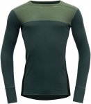 Devold M Lauparen Merino 190 Shirt Colorblock / Grün | Herren Langarm-Shirt