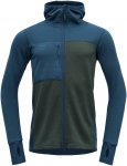 Devold M Nibba Pro Merino Jacket Hood Colorblock / Blau / Oliv | Größe S | Her