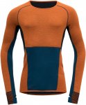Devold M Tuvegga Sport Air Merino Shirt Colorblock / Orange | Größe XL | Herre