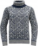 Devold Svalbard Wool High Neck Blau / Weiß | Größe XL |  Sweater