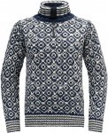 Devold Svalbard Wool Zip Neck Blau / Weiß | Größe XL |  Sweater
