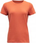 Devold W Eika Merino 150 Tee Orange | Größe S | Damen Kurzarm-Shirt
