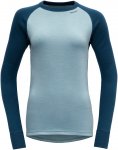 Devold W Expedition Merino 235 Shirt Colorblock / Blau | Damen Langarm-Shirt
