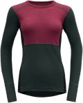 Devold W Lauparen Merino 190 Shirt Colorblock / Grün / Rot | Damen Langarm-Shir