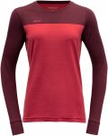 Devold W Norang Merino 150 Shirt Colorblock / Rot | Größe XL | Damen Langarm-S