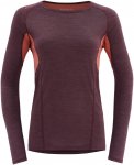 Devold W Running Merino 130 Shirt Colorblock / Rot | Größe XS | Damen Langarm-