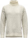 Devold W Sorisen Wool High Neck Beige / Weiß | Größe XL | Damen Sweater