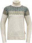 Devold W Syvde Wool High Neck Beige / Weiß | Damen Sweater