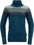 Devold W Syvde Wool High Neck Blau | Größe XS | Damen Sweater