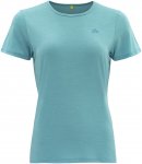 Devold W Valldal Merino 130 Tee Blau | Größe XS | Damen Kurzarm-Shirt