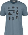 Dolomite M Pelmo Dri 2 Short-sleeve Tee Blau | Größe XL | Herren Kurzarm-Shirt