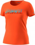 Dynafit W Graphic Cotton T-shirt Orange | Größe 36 | Damen Kurzarm-Shirt