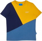 Finkid Ankkuri Colorblock / Blau / Gelb | Größe 80 - 90 |  Kurzarm-Shirt