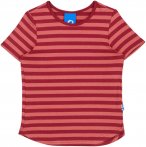 Finkid Maalari Gestreift / Rot | Größe 110 - 120 |  Kurzarm-Shirt