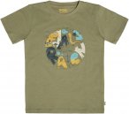 Fjällräven Kids Forest Findings T-shirt Oliv | Größe 110 | Kinder Kurzarm-Sh
