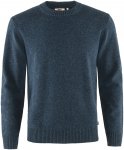 Fjällräven M Övik Round-neck Sweater Blau | Herren Freizeitpullover
