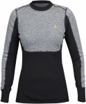 Fjällräven W Bergtagen Woolmesh Sweater Colorblock / Grau / Schwarz | Größe 