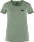 Fjällräven W Logo T-shirt Grün | Größe XS | Damen Kurzarm-Shirt