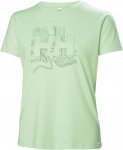 Helly Hansen W Hh Tech Logo T-shirt Grün | Größe XS | Damen Kurzarm-Shirt