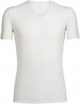 Icebreaker M Anatomica Short-sleeve V Weiß | Größe XL | Herren Langarm-Shirt