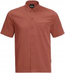 Jack Wolfskin M Atacama Shirt Rot | Größe XL | Herren Kurzarm-Hemd