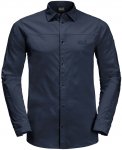 Jack Wolfskin M Kenovo Long-Sleeve Shirt Blau | Herren Hemd